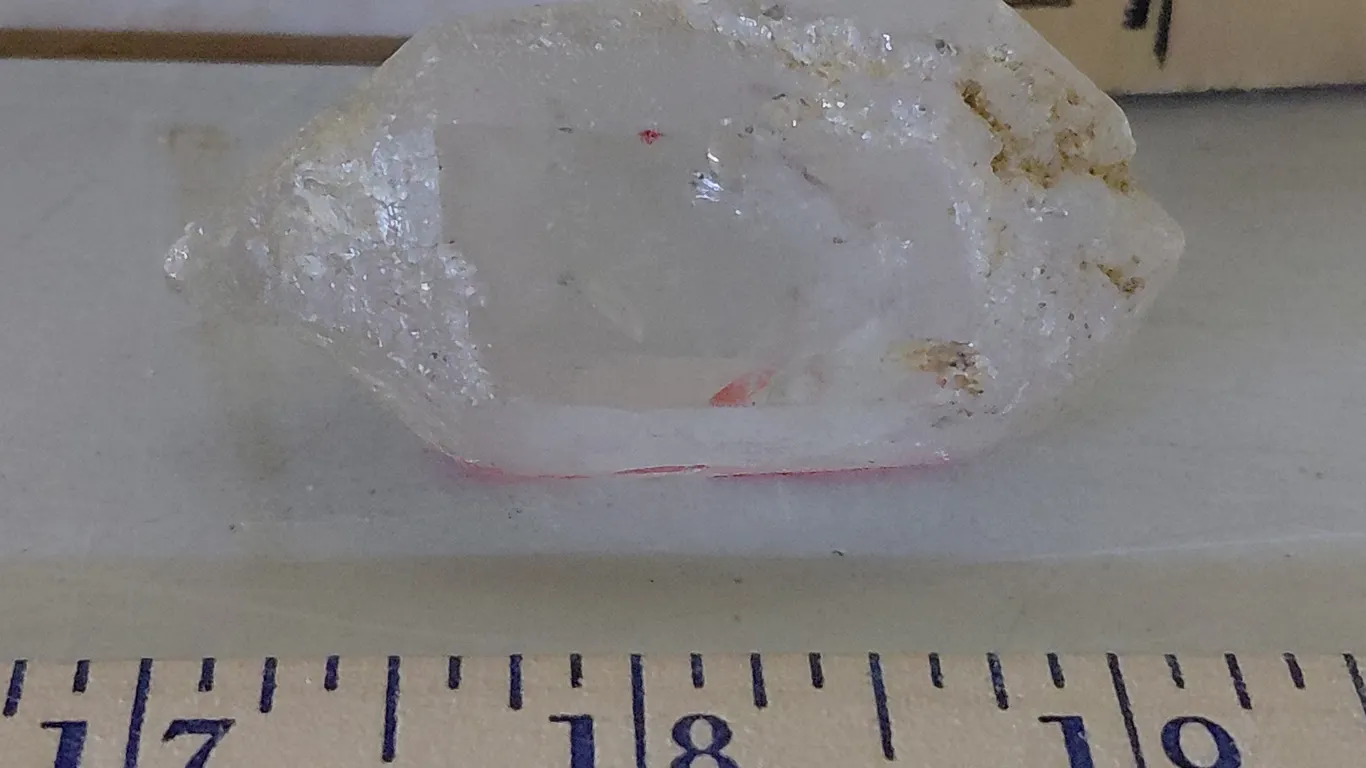 Herkimer Diamond W/Enhydro Inclusion (Circled In Red)