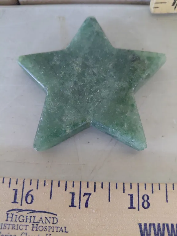Moss Agate Star Shaped, Corners Chipped