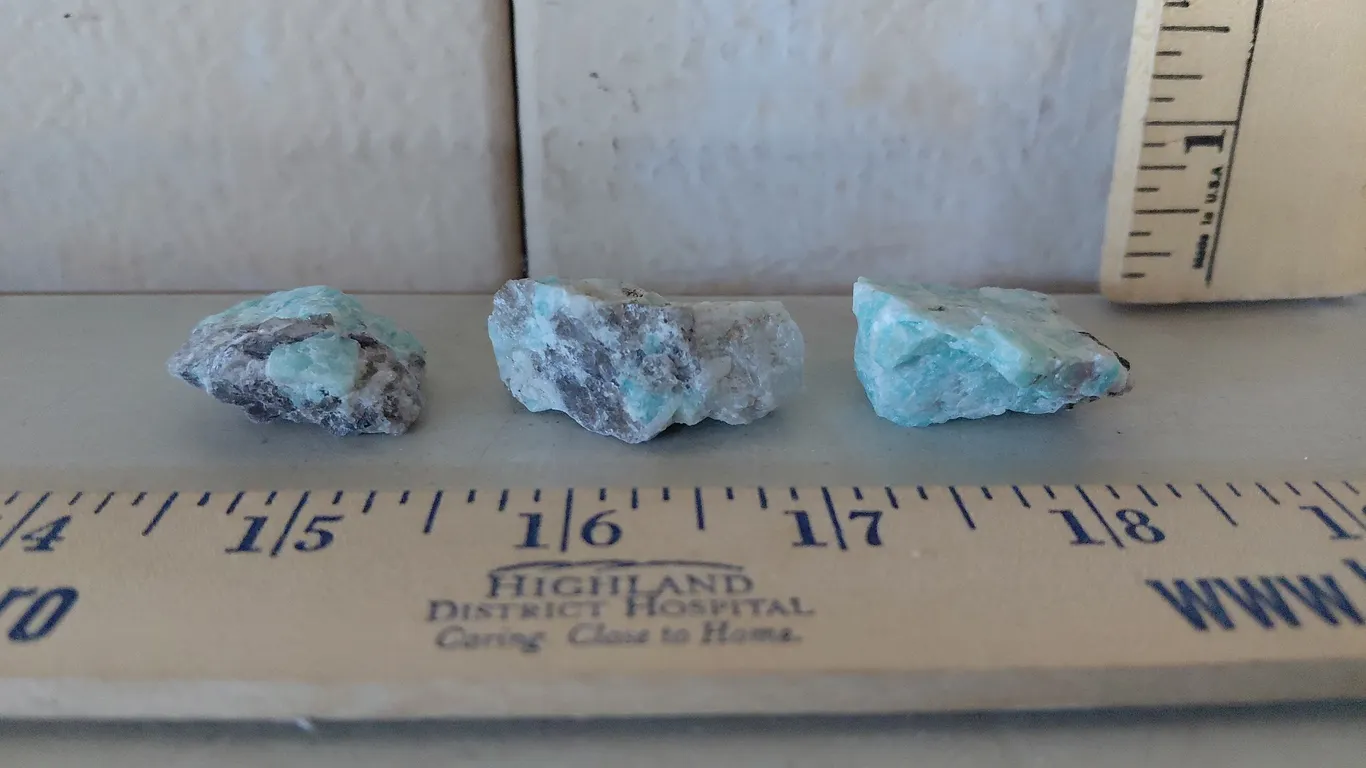 3 Pc Blue Amazonite