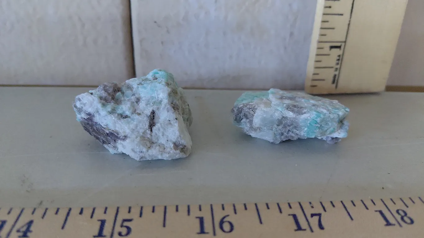 2 Pc Blue Amazonite
