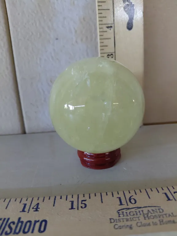 Citrine Sphere W/Wood Base