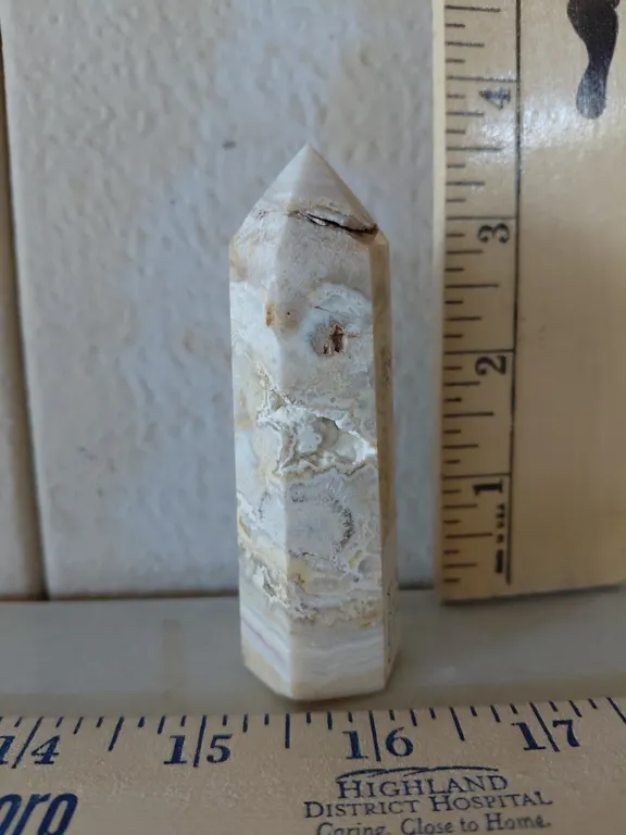 Crazy Lace/Mexican Agate Crystal Tower 3.5" Tall