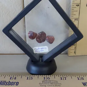 3 Pc Mahogany Jasper In Display Case
