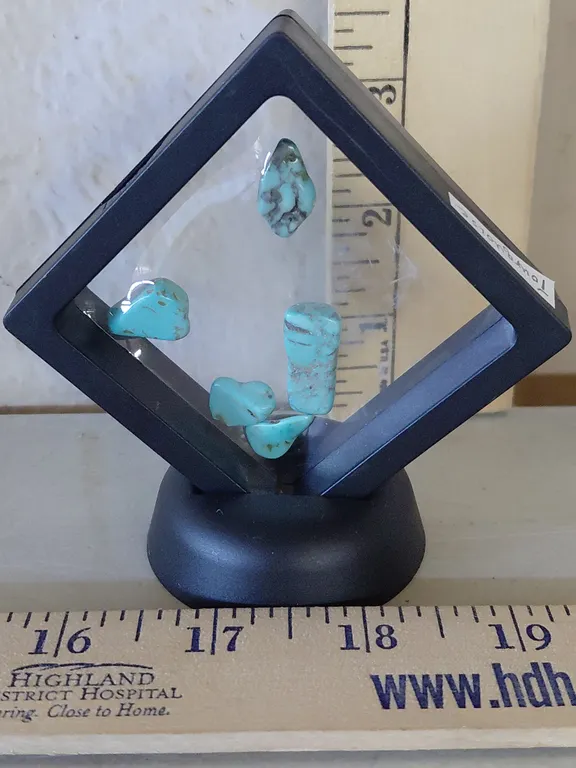 5 Pc Turquoise In Display Case