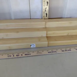 Bamboo Wood Display, Extends Out, 13" To 22.5"