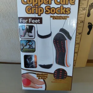 New Copper Care Grip Socks L/XL