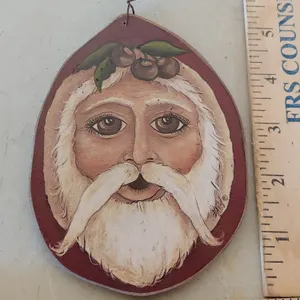 Signed! David #82/500 Folk Art Santa Ornament