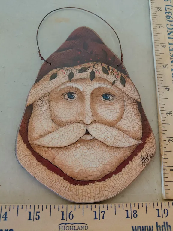Signed! David #509/900 Folk Art Santa Ornament