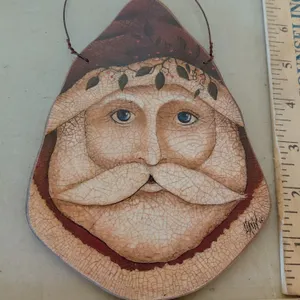 Signed! David #509/900 Folk Art Santa Ornament