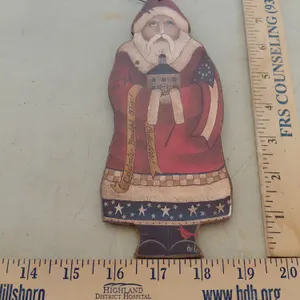 Signed! David #116/1000 Folk Art Santa Chillicothe, Ohio Ornament