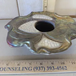 Large Unique Flower Frog, Mosaic Design 8"X7"X2"