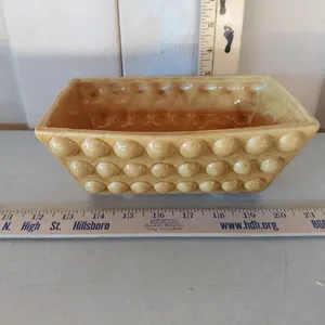 Vintage Pottery Planter Bubble/Knobbed Design 8.5"X5.5X3.5"