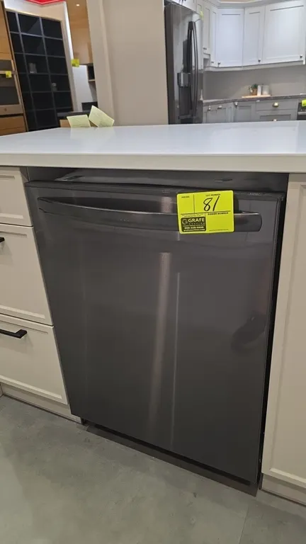 Frigidaire FDPH4316AD0A top control built-in dishwasher. Features stainless steel finish, digital top controls, upper and lower dish racks, and silver
