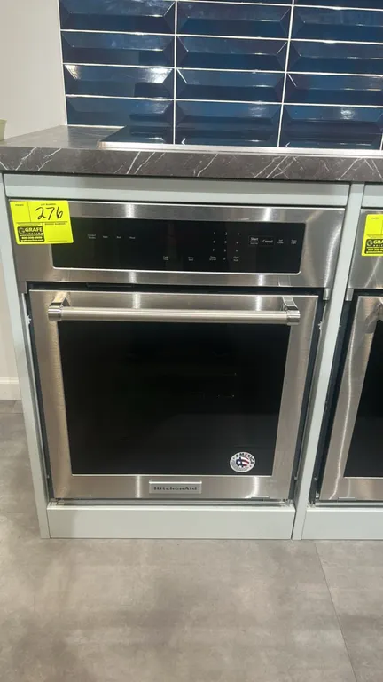 KitchenAid KOSC504ESS01 built-in convection single wall oven. Features stainless steel finish, digital touchpad controls, glass viewing door, interior