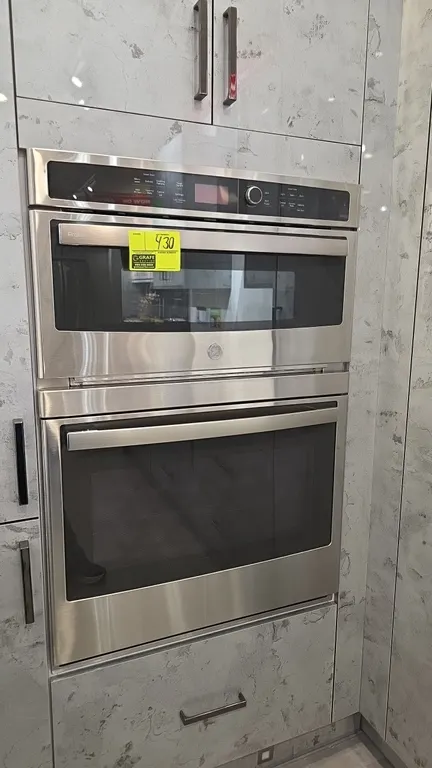 2022 GE Profile PT7800SH9SS built-in microwave and wall oven combination. Features stainless steel finish, glass front doors, digital touch controls,