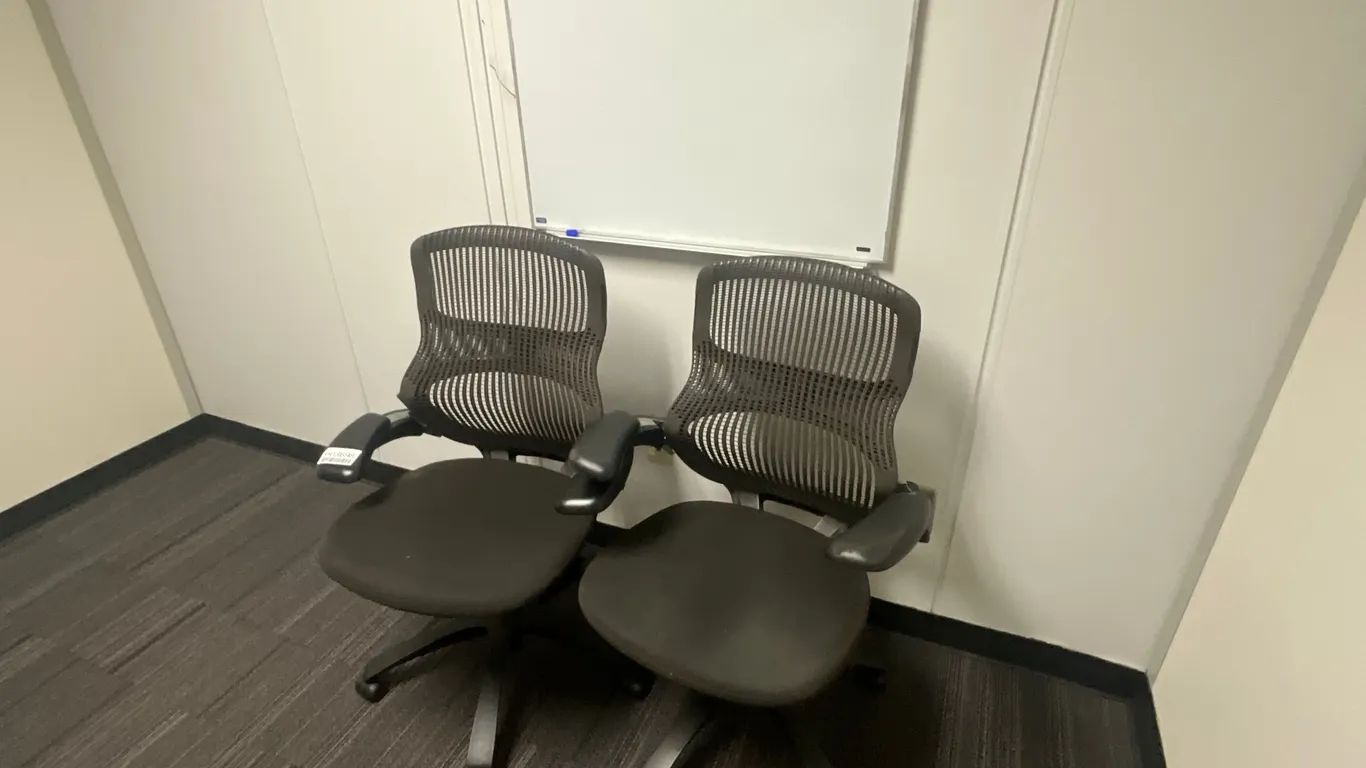 QTY OF (2) OFFICE CHAIRS & (1) WHITE BOARD