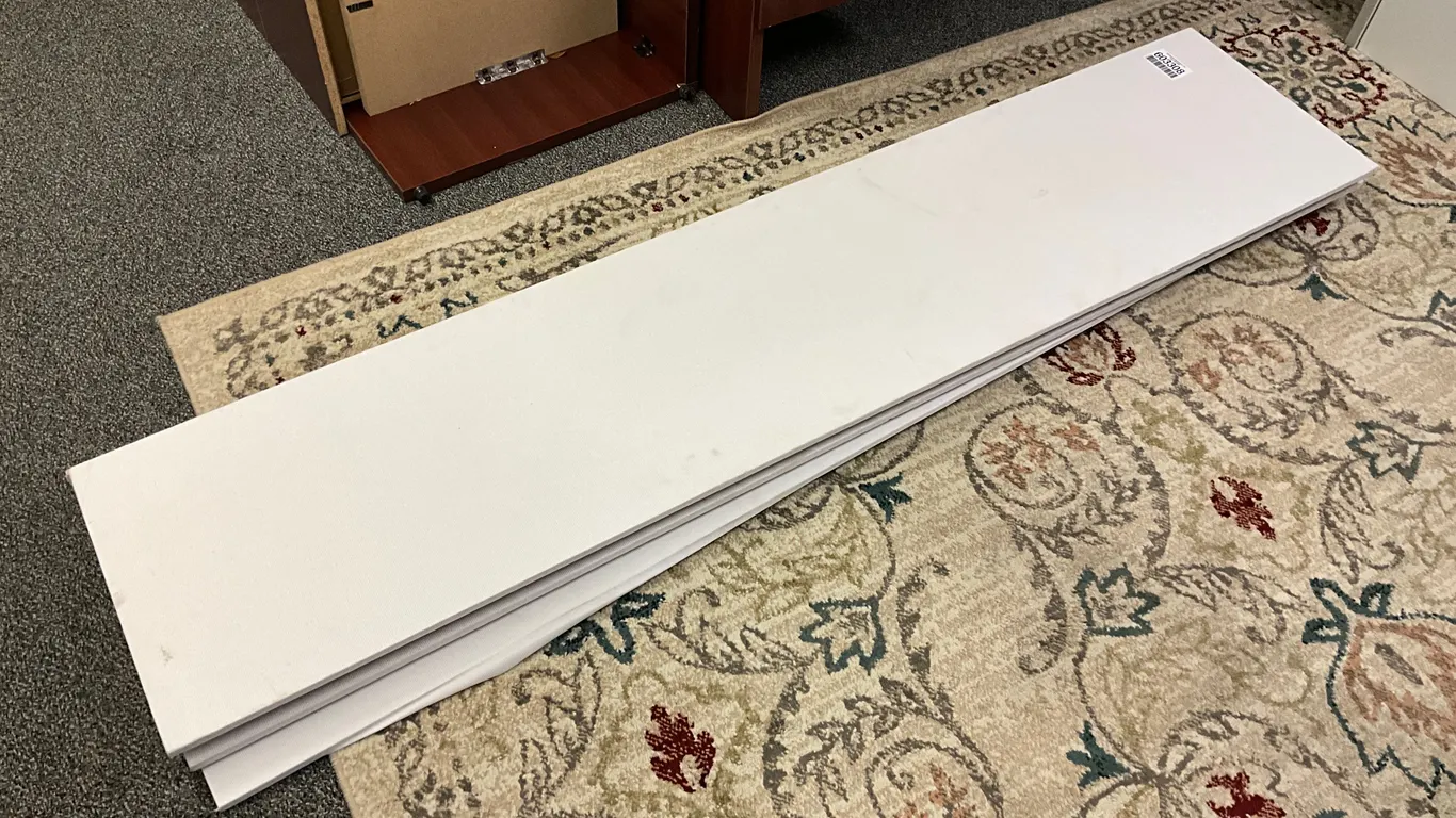 77" L X 17" H CLOTH CORK BOARD
