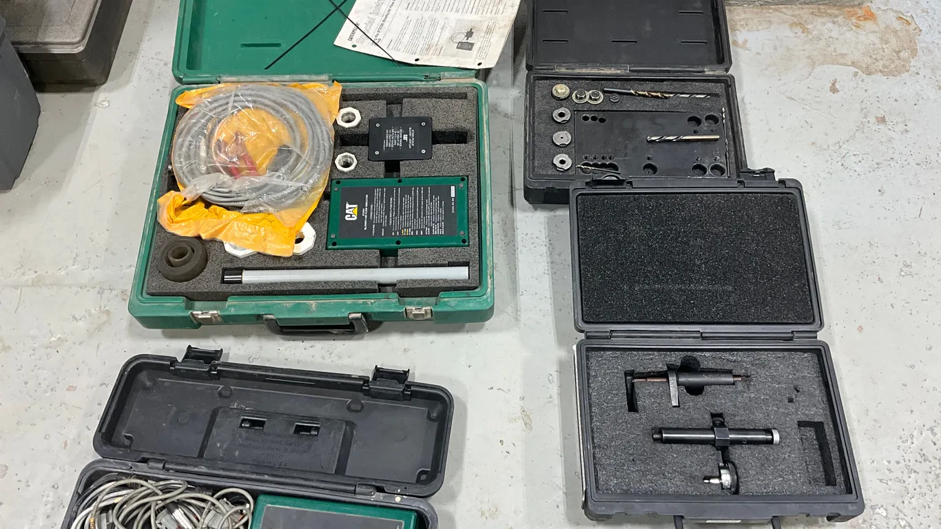 CAT STUD REMOVAL GROUP, GAUGE SETTING VALVE LASH GROUP, BLOWBY
