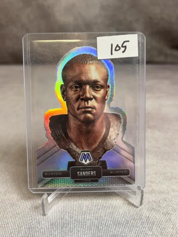 2021 Panini Mosaic Busted Barry Sanders Die Cut - Rare Case hit of Lions Hall of Famer