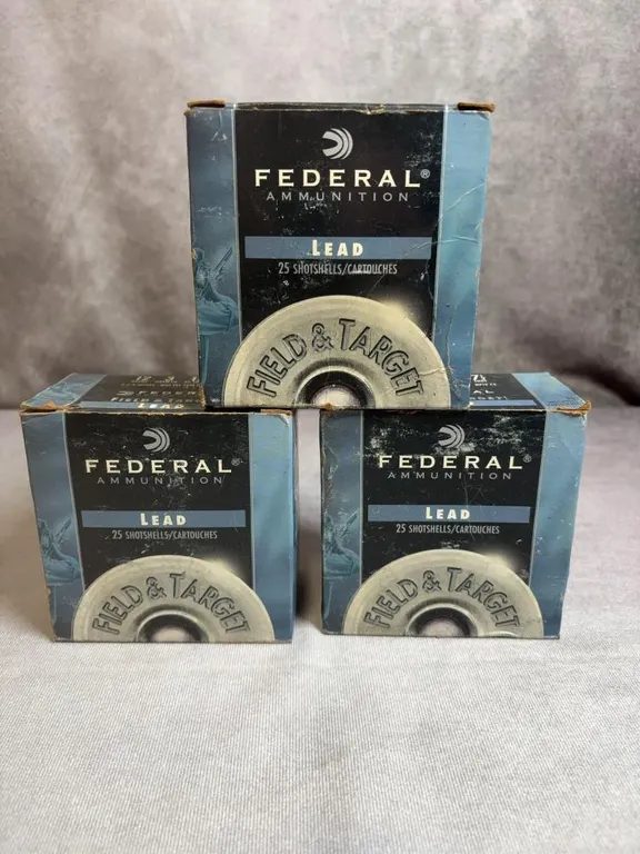 (3) 25 Round Boxes of Federal 12 GA 7 1/2 Shot Ammo