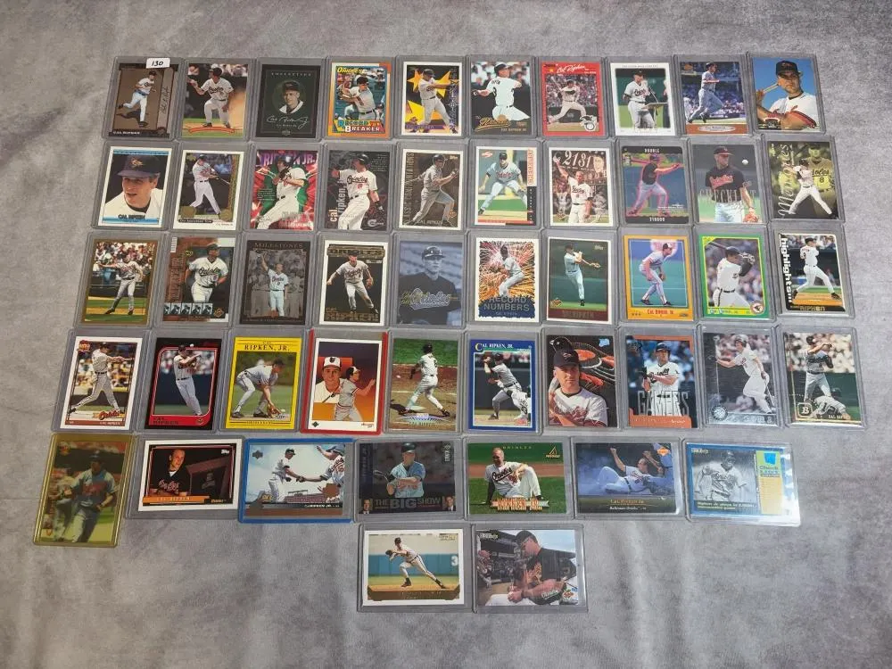 (50) Card lot of Cal Ripken Jr. Including Chrome, Topps Gold, UD Etc.