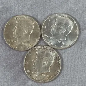 (3) 1964 Kennedy Halves 90% Silver