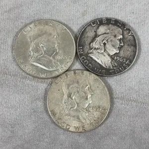 (3) Franklin Halves 90% Silver