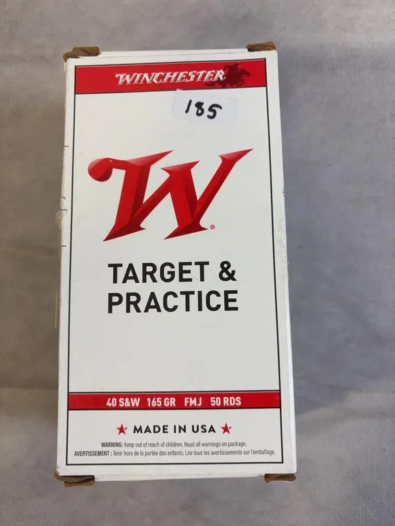 (2) 50 Round Boxes of Winchester 40 S&W 165 Gr. FMJ