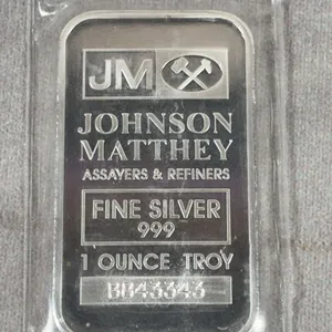 1 oz. bar .999 Silver Johnson Mathey