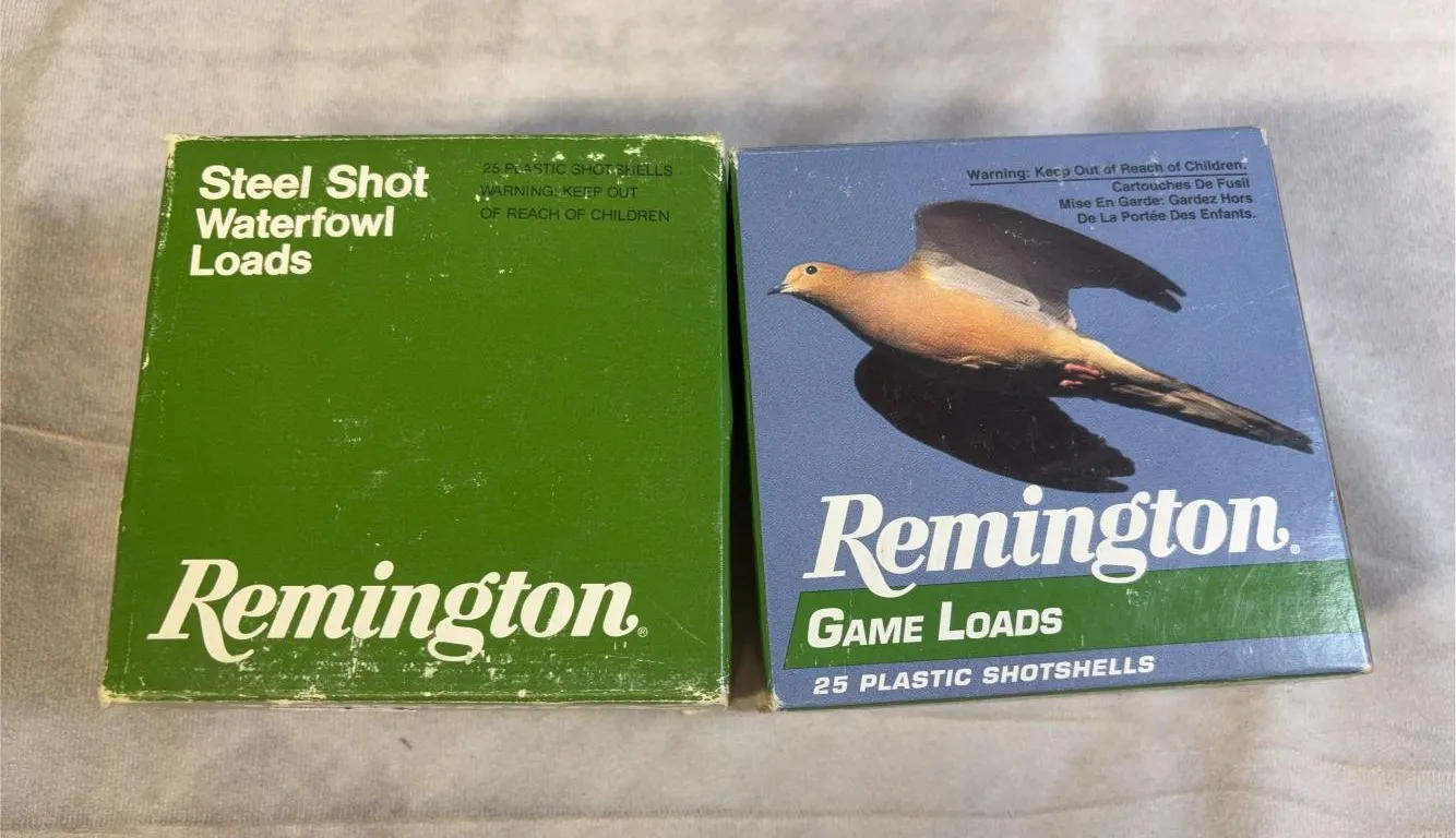 (2) 25 Round Boxes of Steel Shot - Remington 2 3/4 in 1 Shot & Winchester 2 3/4 in 6 Shot