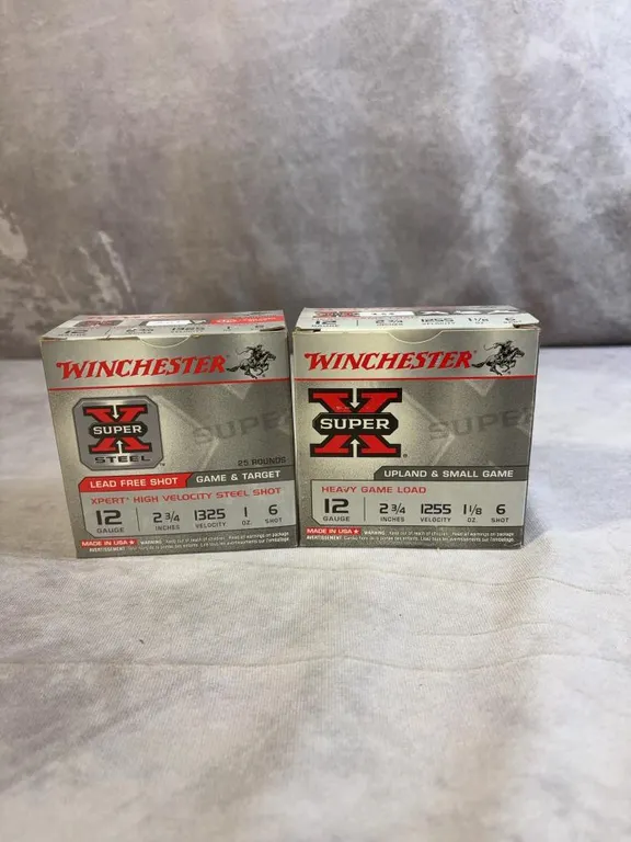 (2) 25 Round Boxes of 12 GA Shot Shells - Remington 2 3/4 in 7 1/2 Shot & Winchester 2 3/4 6 Shot