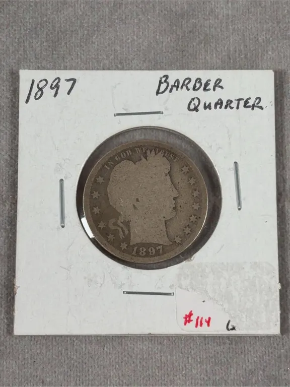 1897 Barber Quarter 90% Silver