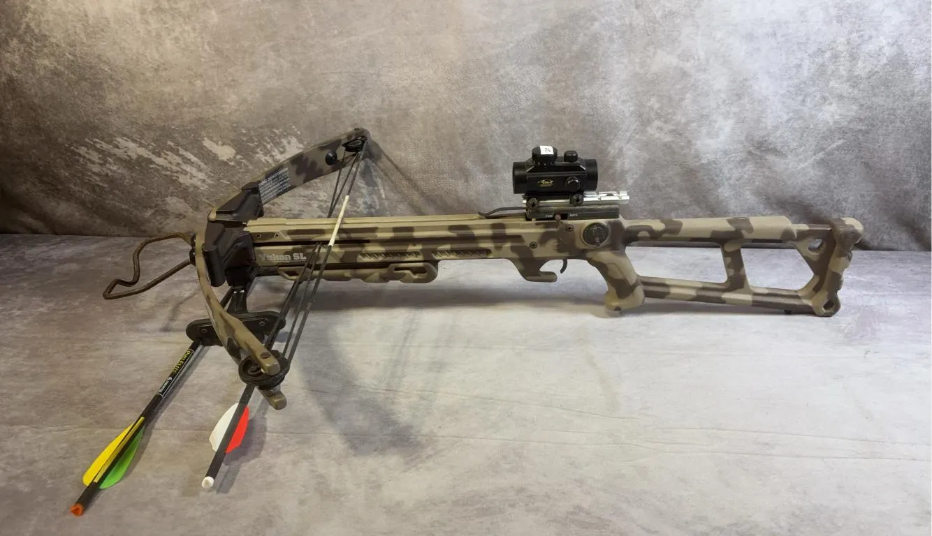Horton Yukon SL 150 Crossbow w/ Red Dot Scope & Newer String, Quiver & Arrows