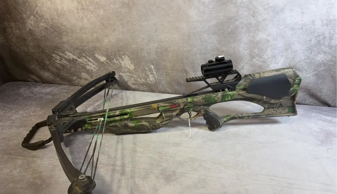 Barnett Quad AVI 150 Crossbow w/ Red Dot Scope