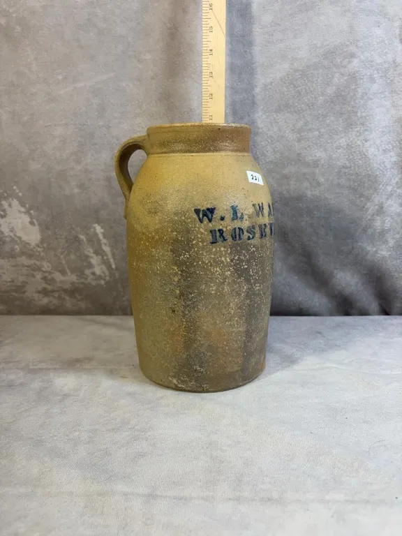W.L. Walpole Roseville, OH Crock Jug