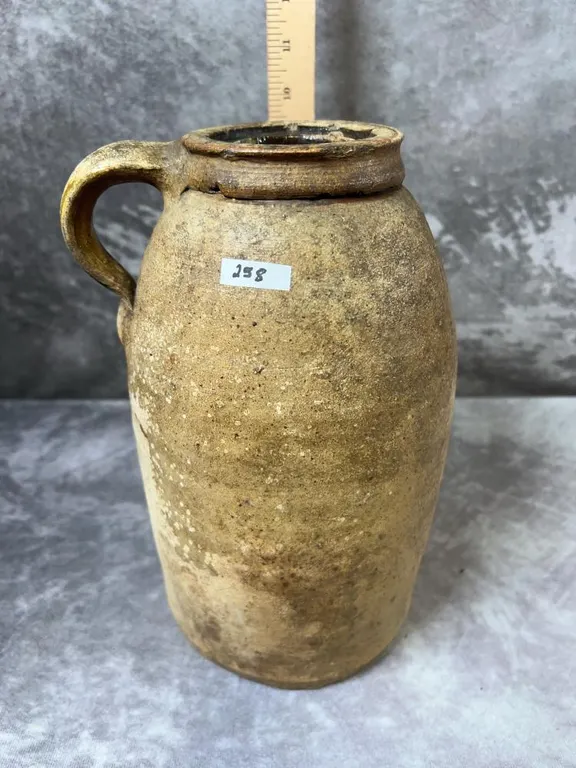 Vintage Crock Jug. Possible Murrill. Good condition with chips around the mouth. Circa 1860-1880