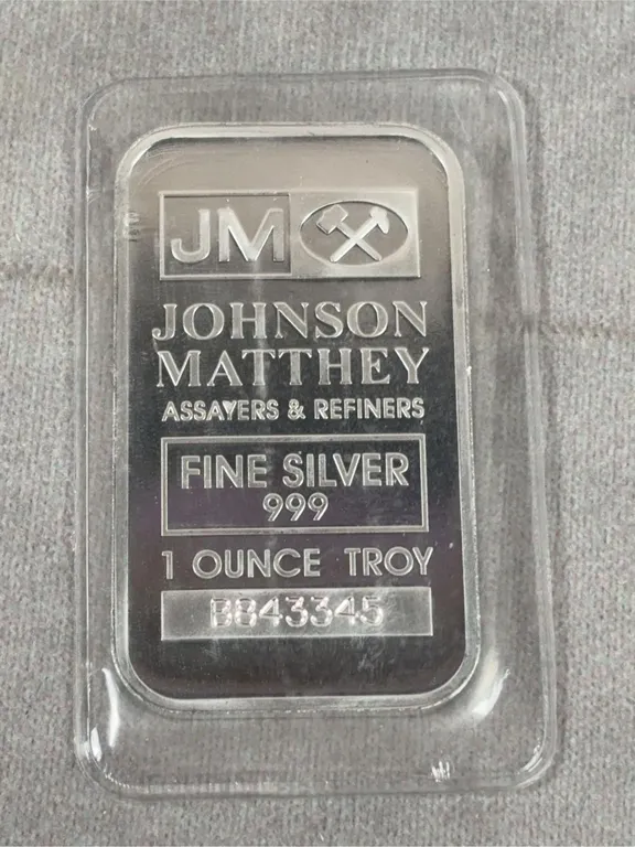 3 oz. bar .999 Silver Johnson Mathey