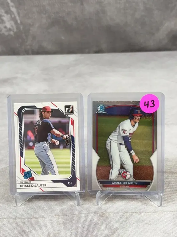 2023 Bowman Chrome Chase Delauter & 2026 Donruss Rated Rookie Chase Delauter