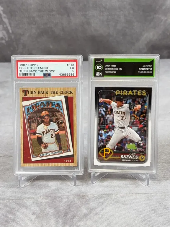 2024 Paul Skenes & 1987 Roberto Clemente Cards