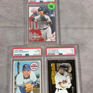 (3) Cards Including 2019 Topps National Baseball Card Day Gleyber Torres PSA 8
