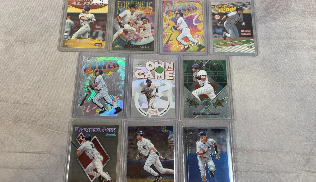 (10) Topps Derek JeterCards Including Fortune 15, Power Players, Diamond Aces & Other Insert