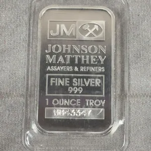 5 oz. bar .999 Silver Johnson Mathey
