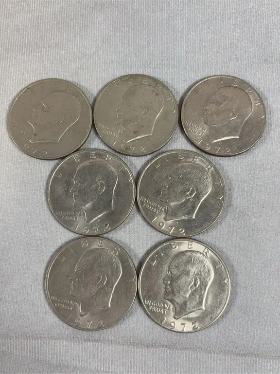(7) 1972 Eisenhower Dollars