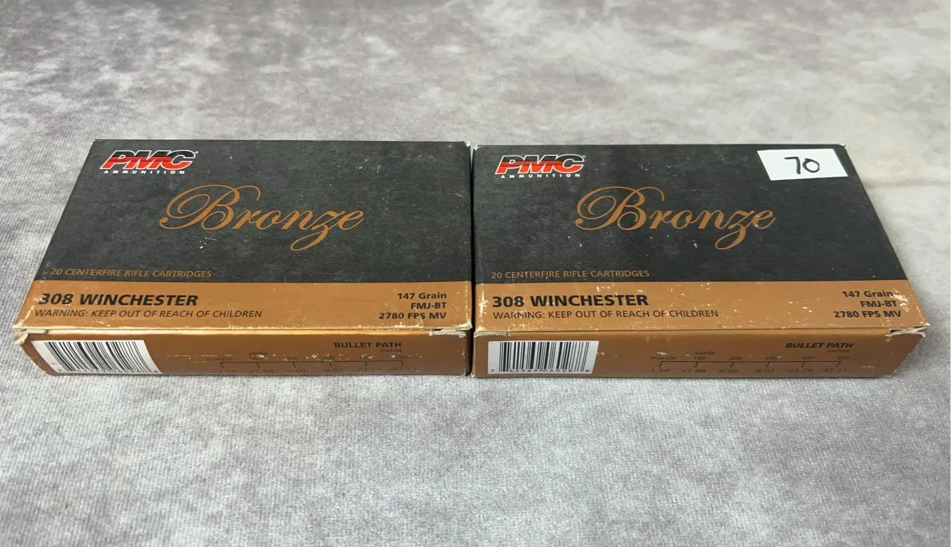 (2) Boxes of PMC Bronze 308 Win 147 Grain FMJ - BT 20 Round Boxes