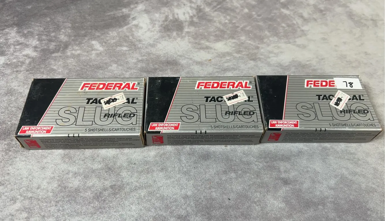 (3) 5 Round Boxes of Federal Tactical Rifled Slugs