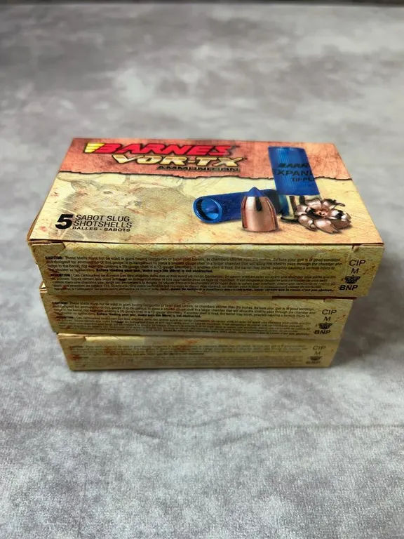 (3) Boxes Of Barnes Vortex 12 Guage Slugs