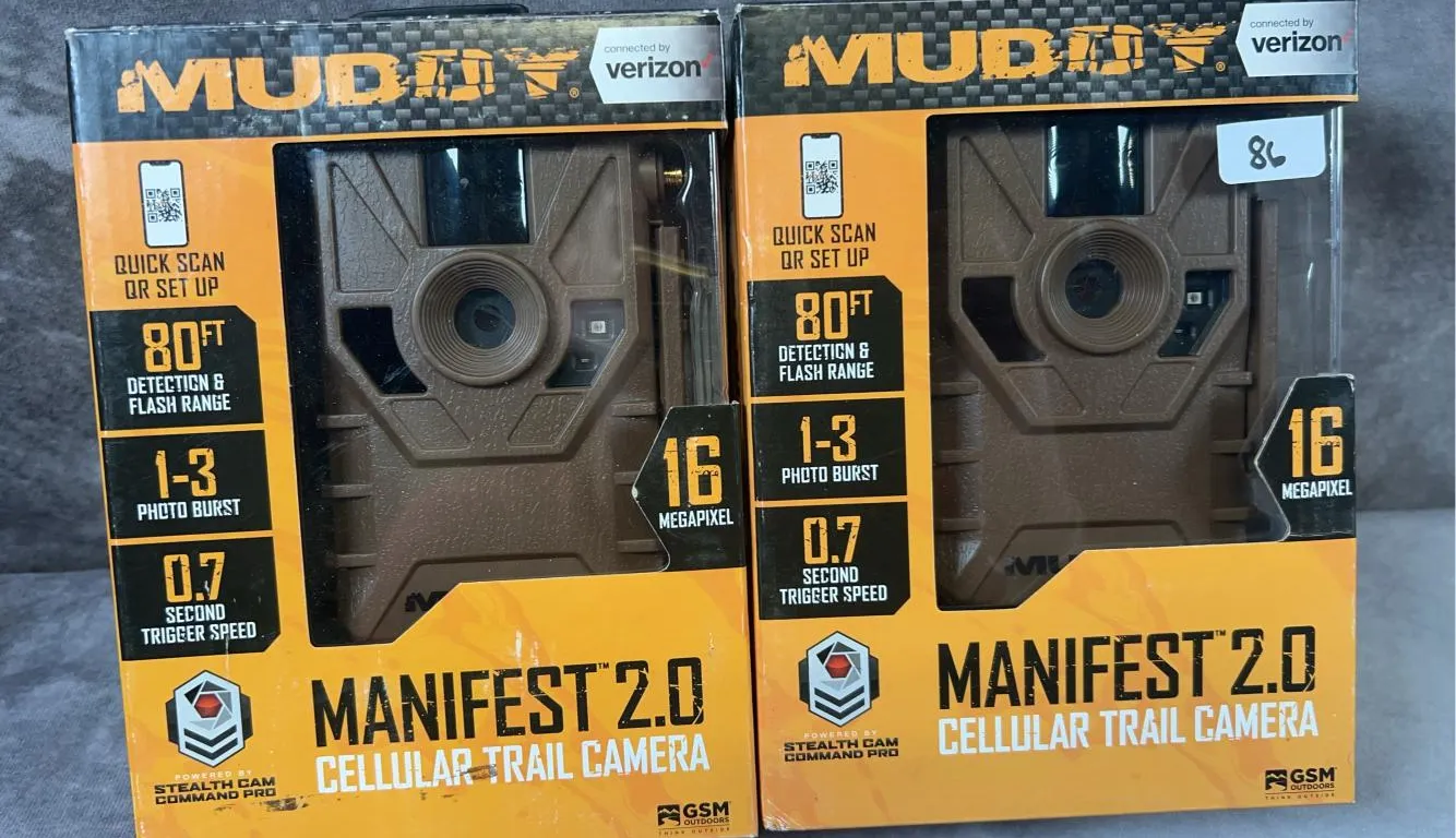 (2) Muddy Manifest 2.0 Cellular Trail Cameras