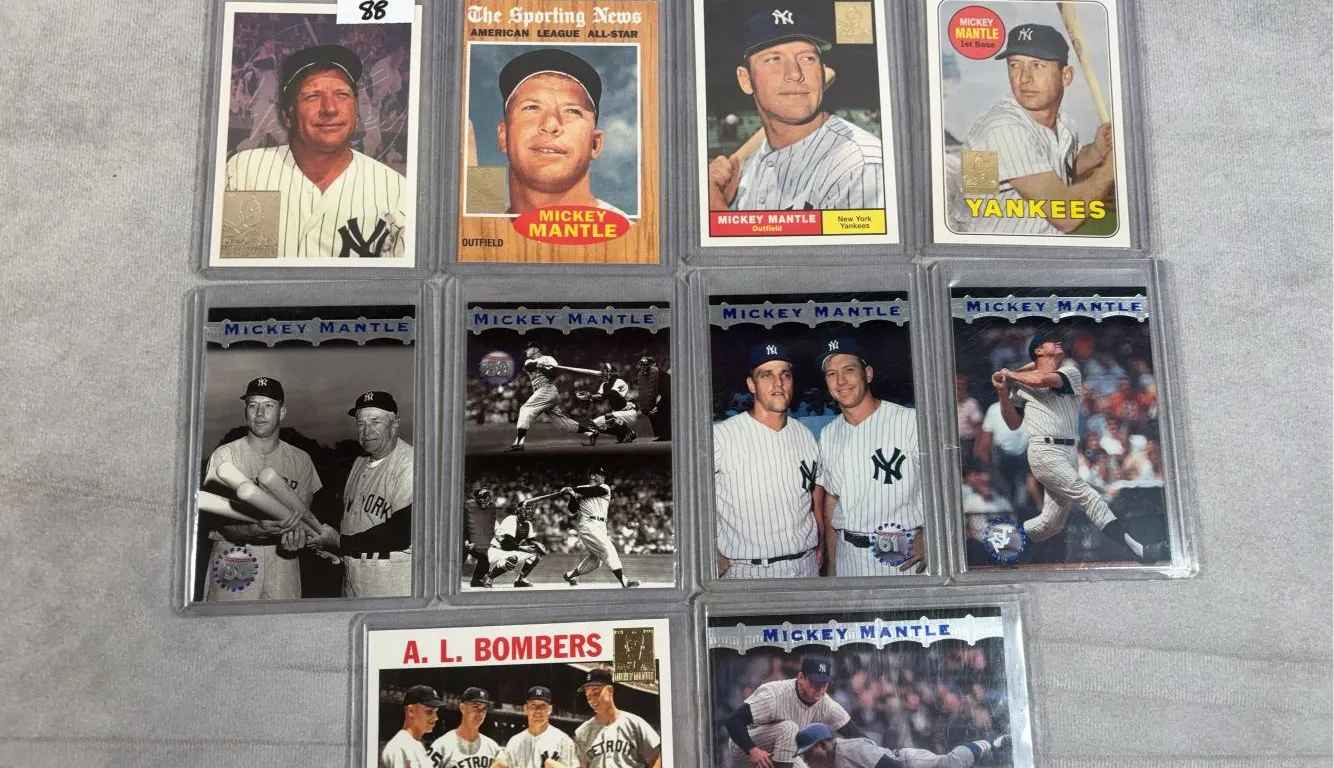 (10) Mickey Mantle Cards