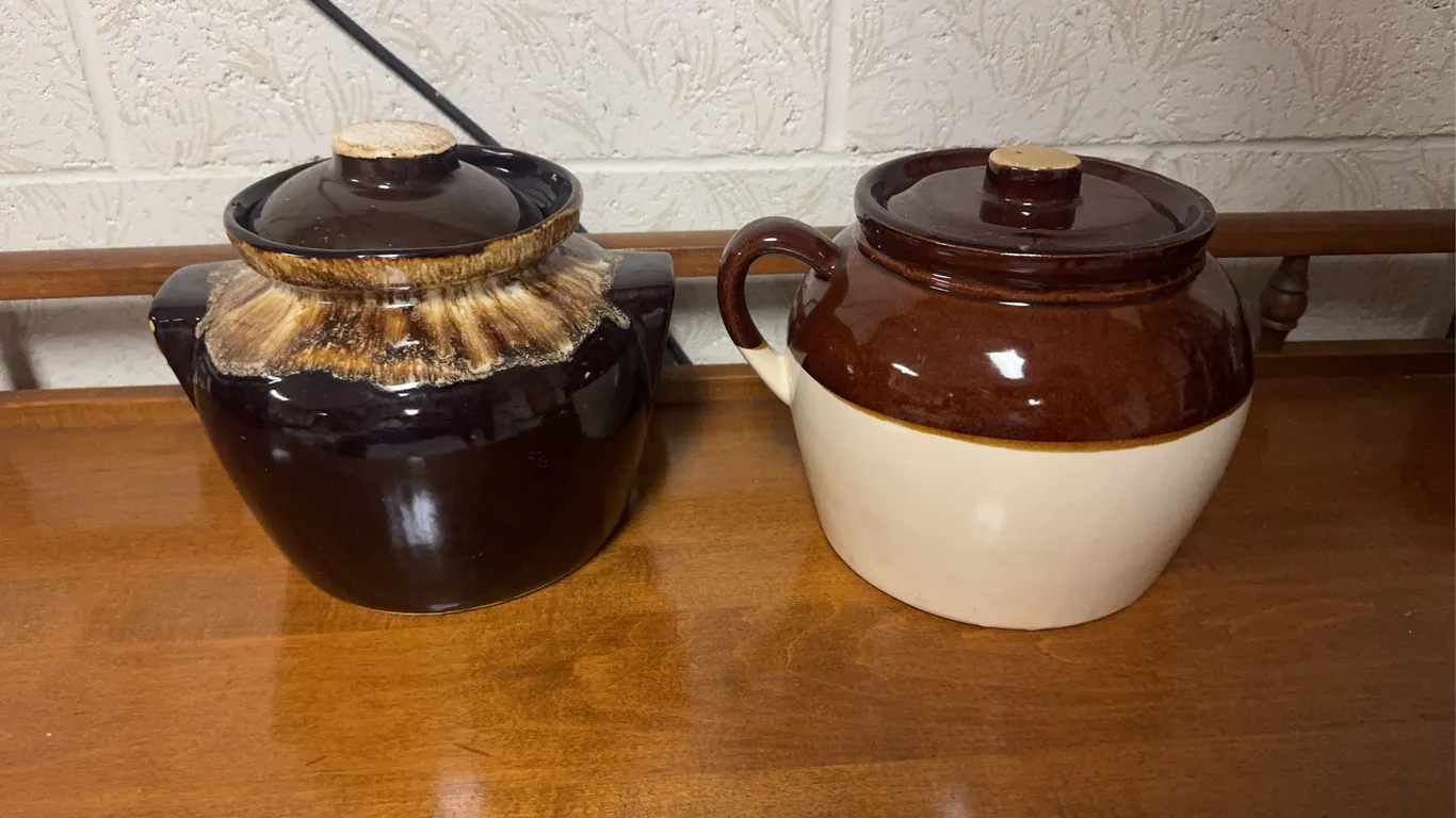 Roseville Pottery Jar and a USA Pottery Jar