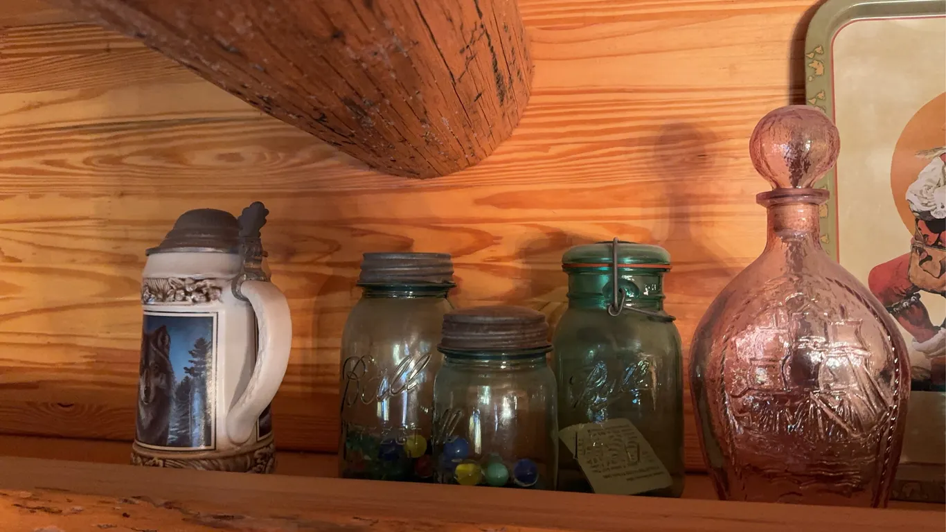 Blue Mason Jars, Bourbon Bottles and other misc.